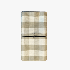 ivory/flax gingham napkins